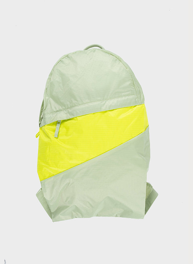 Susan Bijl The New Foldable Backpack Large Pistachio & Fluo Yellow