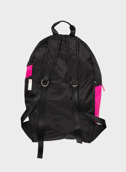 Susan Bijl The New Foldable Backpack Large Black & Pretty Pink