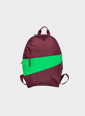Susan Bijl The New Foldable Backpack Medium Burgundy & Greenscreen